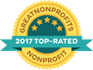 A top-rated nonprofit badge from charity rater Great Nonprofits
